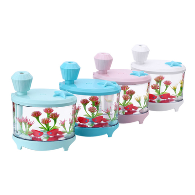 New Arrival Upgrade Version Mini Fish Tank Humidifier USB Anion Soothing Colorful Light Humidifier