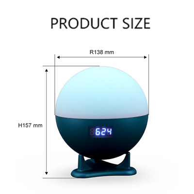 Bedside Smart WIFI APP Control Full Colors Wake Up Table Lamp With Alarm Clock White Noise Touch Sense Wake Up Light