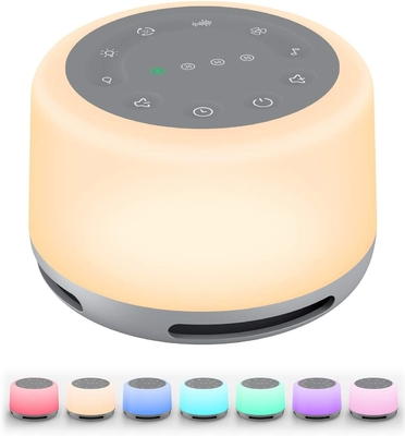 White Noise Nature Sound Sleeping Machine USB Rechargeable Sound Machine Color Night Light For Sleeping and Relaxing