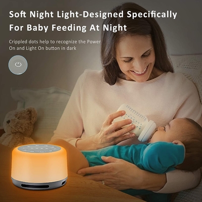 White Noise Nature Sound Sleeping Machine USB Rechargeable Sound Machine Color Night Light For Sleeping and Relaxing