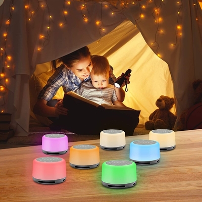 White Noise Nature Sound Sleeping Machine USB Rechargeable Sound Machine Color Night Light For Sleeping and Relaxing