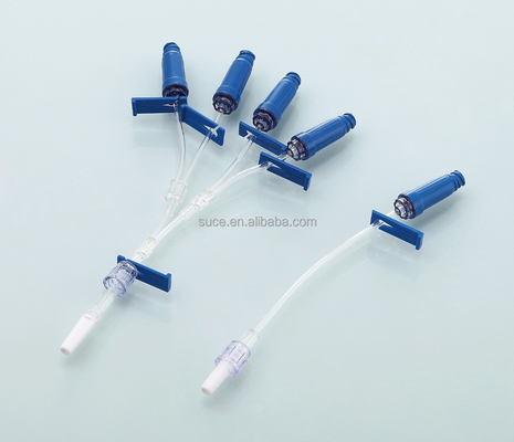Medical one way extension tube with normal needle free connector luerlock needless connector