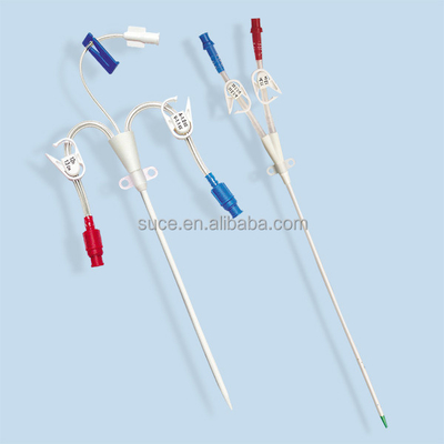 Disposable hemodialysis catheter, hemodialysis kit, single double triple lumen