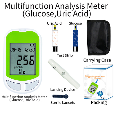 hot selling Multifunction Analysis Meter Glucose,Uric Aacid 2 in 1 Glucose meter