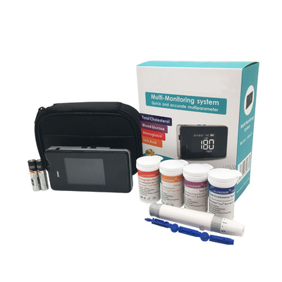 Multi Monitoring System Total Cholesterol Uric Acid Blood Glucose Hemoglobin 4 in 1 Meter