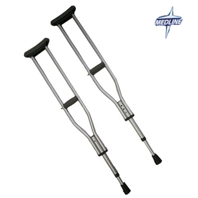 Adjustable Foam Underarm Telescopic Walking Axillary Aluminum Elbow Crutch for Elderly  OEM Medline