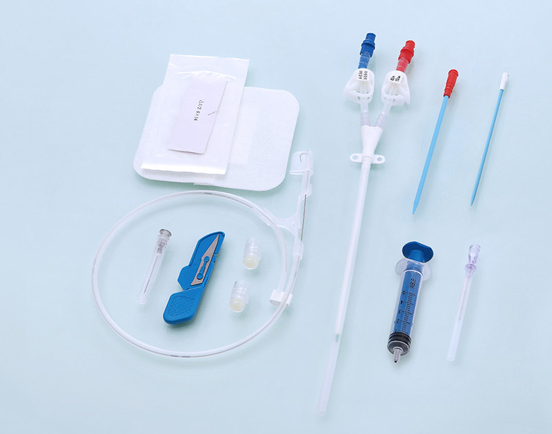 Disposable hemodialysis catheter, hemodialysis kit, single double triple lumen