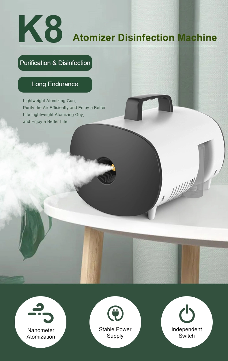 Large Atomizer Spray Disinfection Spraying Air Purifier Electric Nano Sprayer Fogging Machine with Timing/Sleeping/Humidify for Outdoor Sanitizer